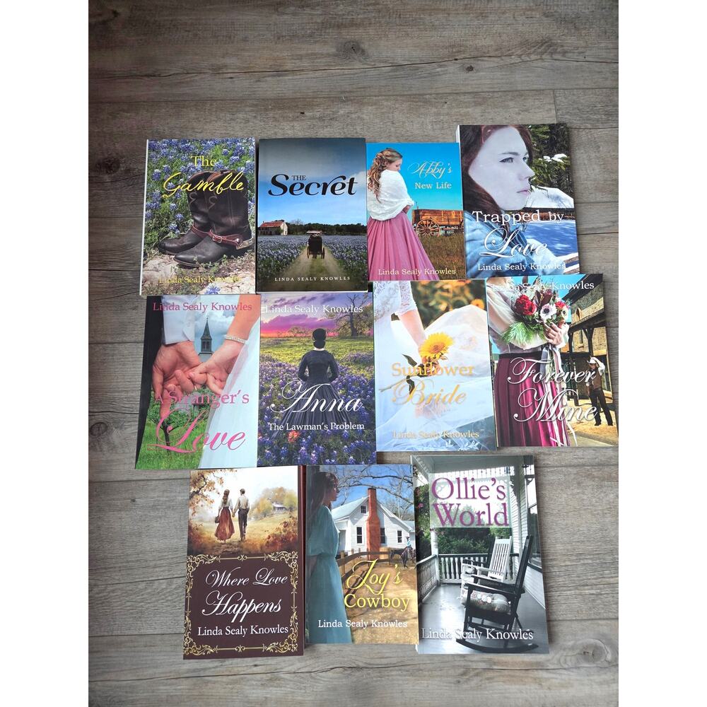 Lot of 11 Linda Sealy Knowles Romance Novels - Clean & Wholesome Western Fiction